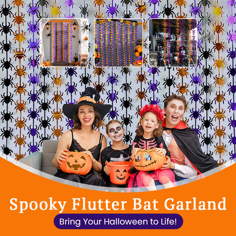 🦇 Spooky Flutter Bat Garland – Bring Your Halloween to Life!