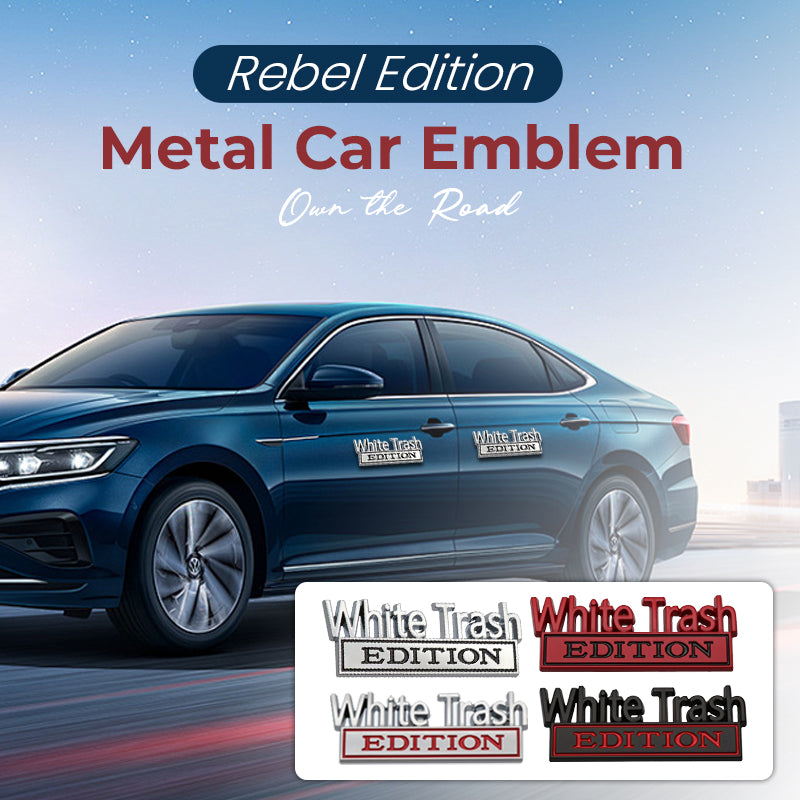 🚗 Rebel Edition Metal Car Emblem – Own the Road