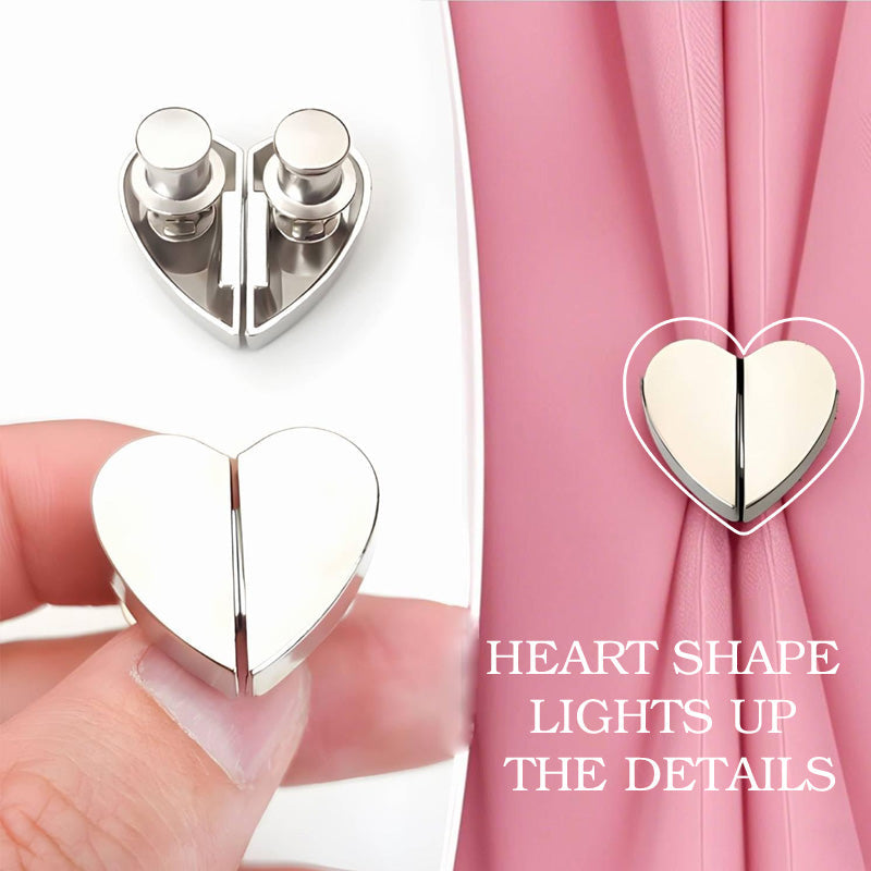 Heart-Shaped Magnetic Curtain Buckle