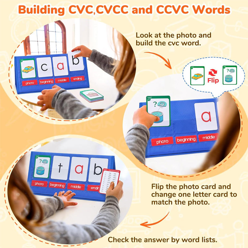 🧩 Word Building Pocket Chart Tent Kit – Hands-On Phonics Fun