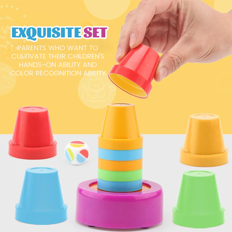 Tabletop Competitive Cup Stacking Game