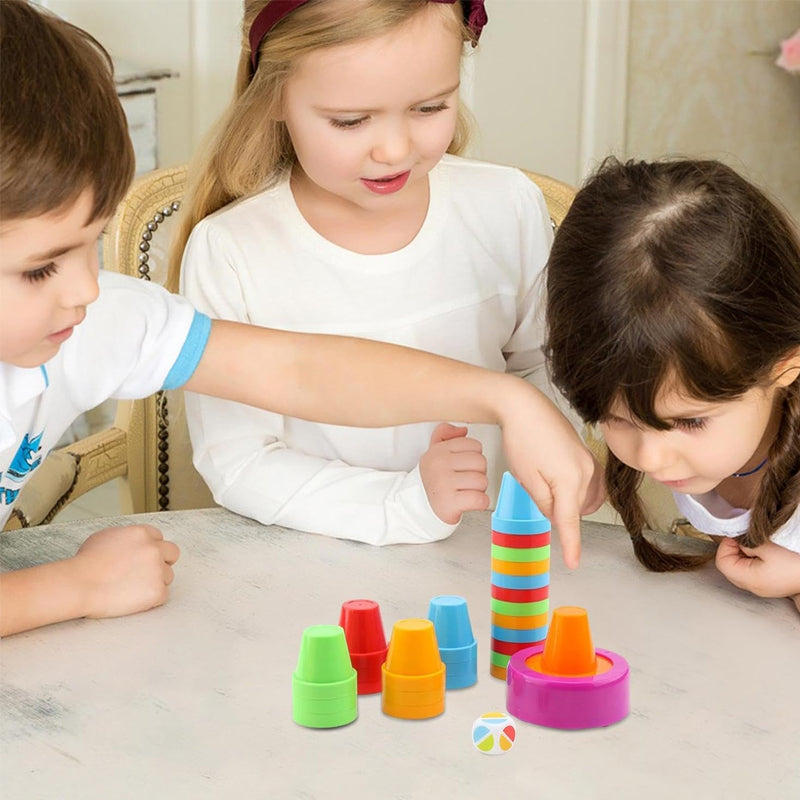 Tabletop Competitive Cup Stacking Game