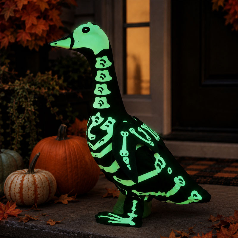 🎃 Halloween Skeleton Goose Porch Decor Costume