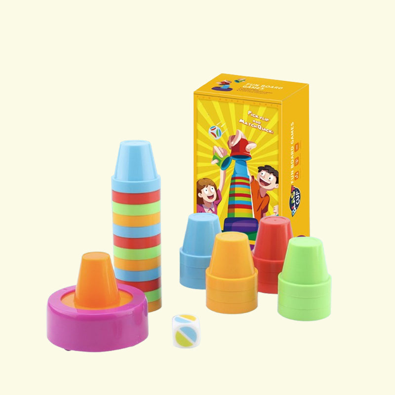 Tabletop Competitive Cup Stacking Game