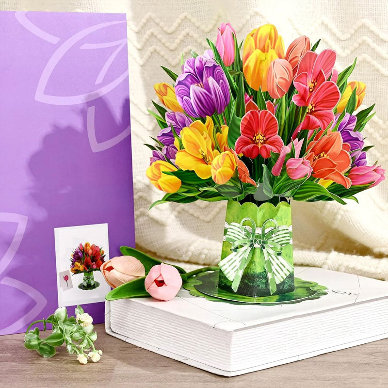 💐 3D Mother's Day Flower Pop-Up Card