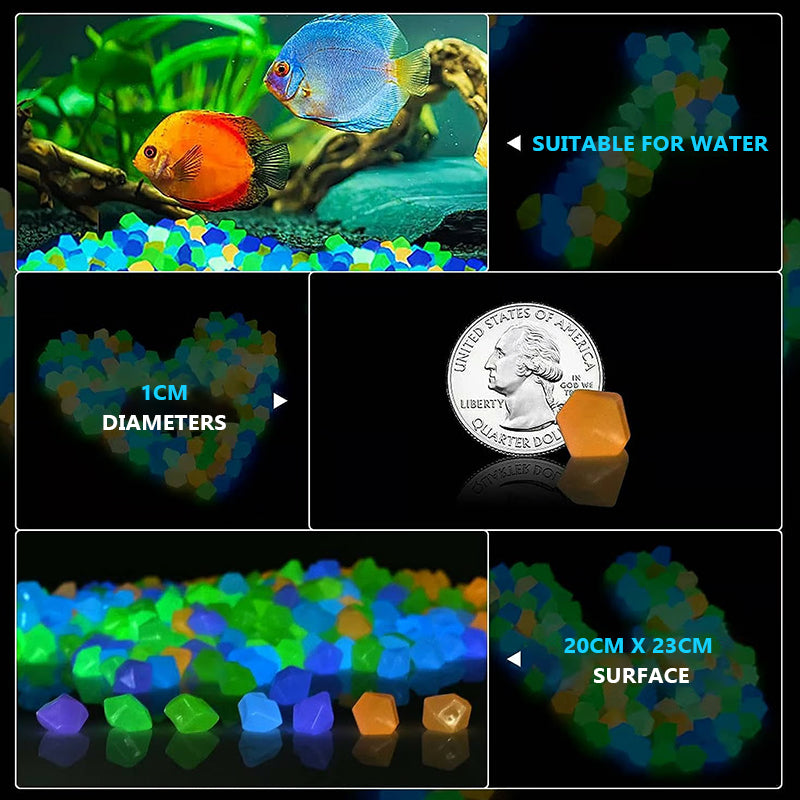 💥Glow-in-the-Dark Garden Pebbles – Decorative Outdoor Landscape Stones for Pathways & Flower Beds ✨🌿