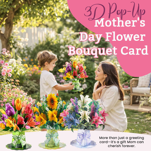 💐 3D Mother's Day Flower Pop-Up Card