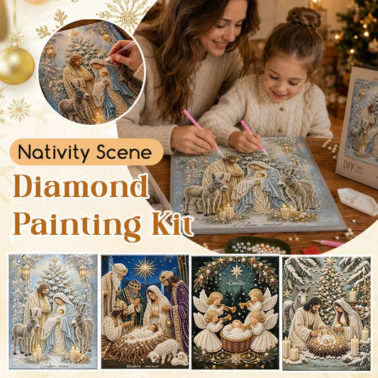 Nativity Scene Diamond Painting Kit | Jesus Christ Christmas Faith Art Decor