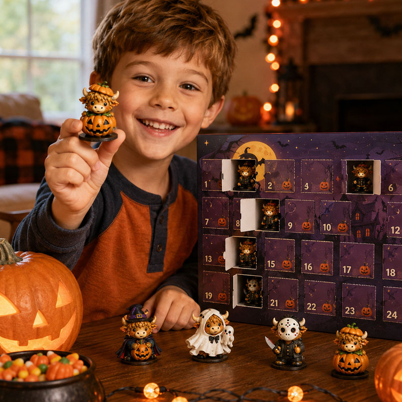 Highland Cow Halloween Countdown Calendar 2026