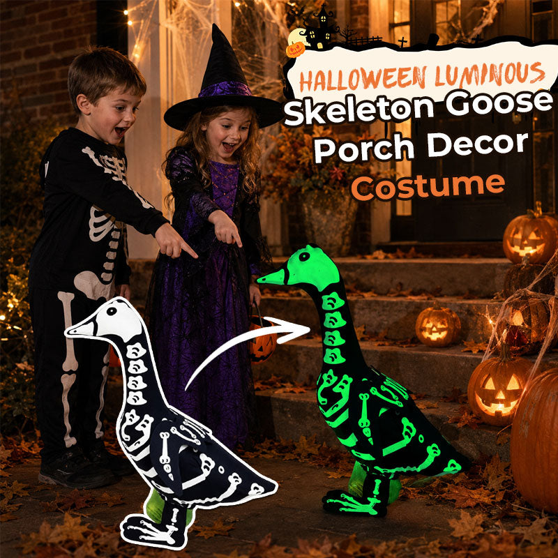 🎃 Halloween  Skeleton Goose Porch Decor Costume