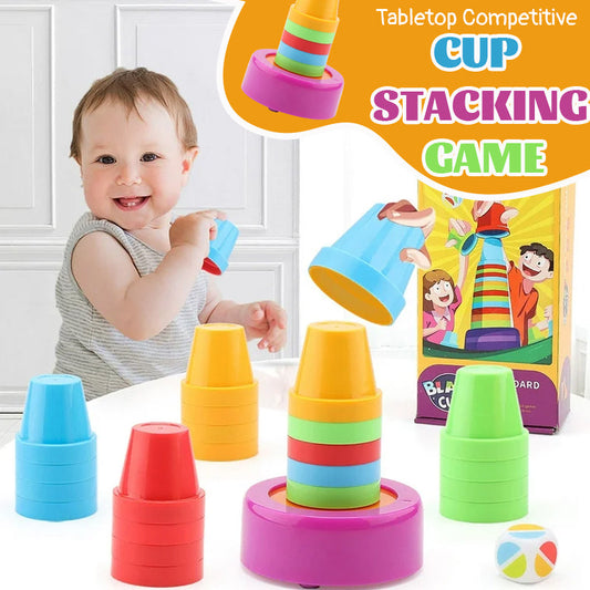 Tabletop Competitive Cup Stacking Game