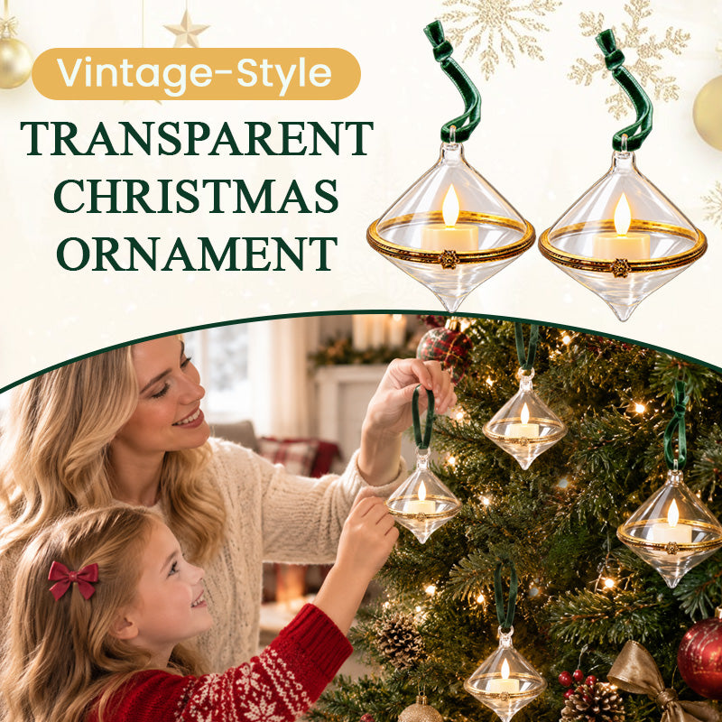 Vintage Candle Glow Christmas Ornaments