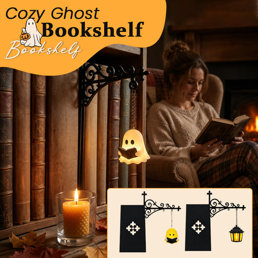 👻 Cozy Ghost Bookshelf Lantern