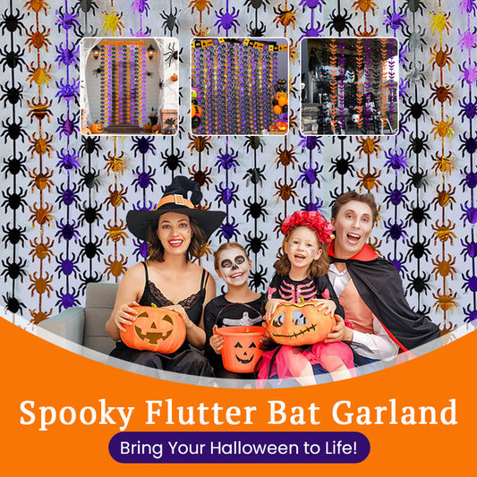🦇 Spooky Flutter Bat Garland – Bring Your Halloween to Life!