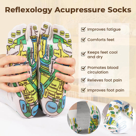 🌿 Reflexology Acupressure Socks – Wellness at Your Feet 👣