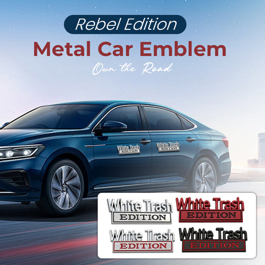 🚗 Rebel Edition Metal Car Emblem – Own the Road