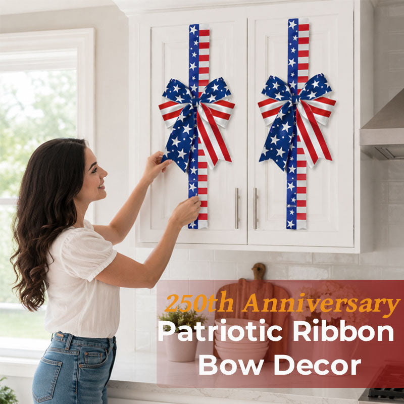250th Anniversary Patriotic Ribbon Bow Decor