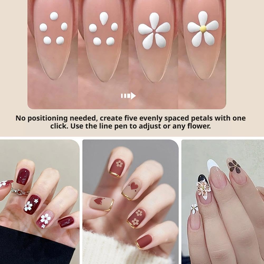 5 Petal Flower Nail Dotting Pen