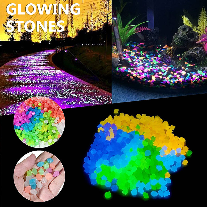 💥Glow-in-the-Dark Garden Pebbles – Decorative Outdoor Landscape Stones for Pathways & Flower Beds ✨🌿