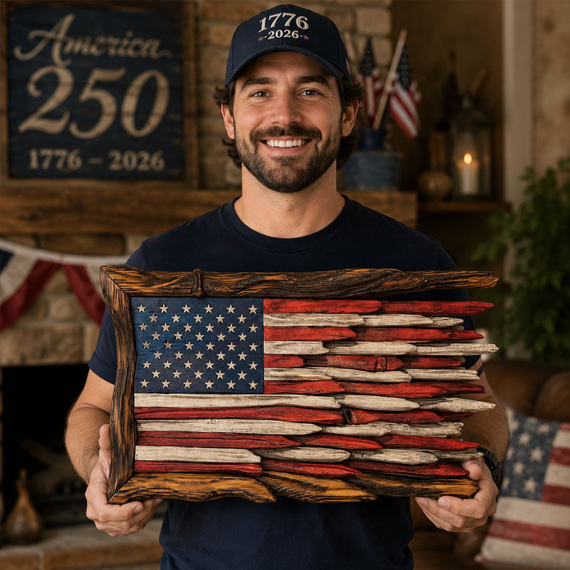 🇺🇸⭐ 250th Anniversary Battle-Worn Flag Wall Art