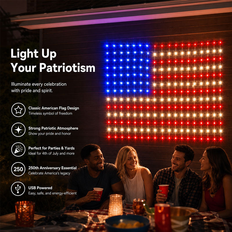 250th Anniversary American Flag LED Light