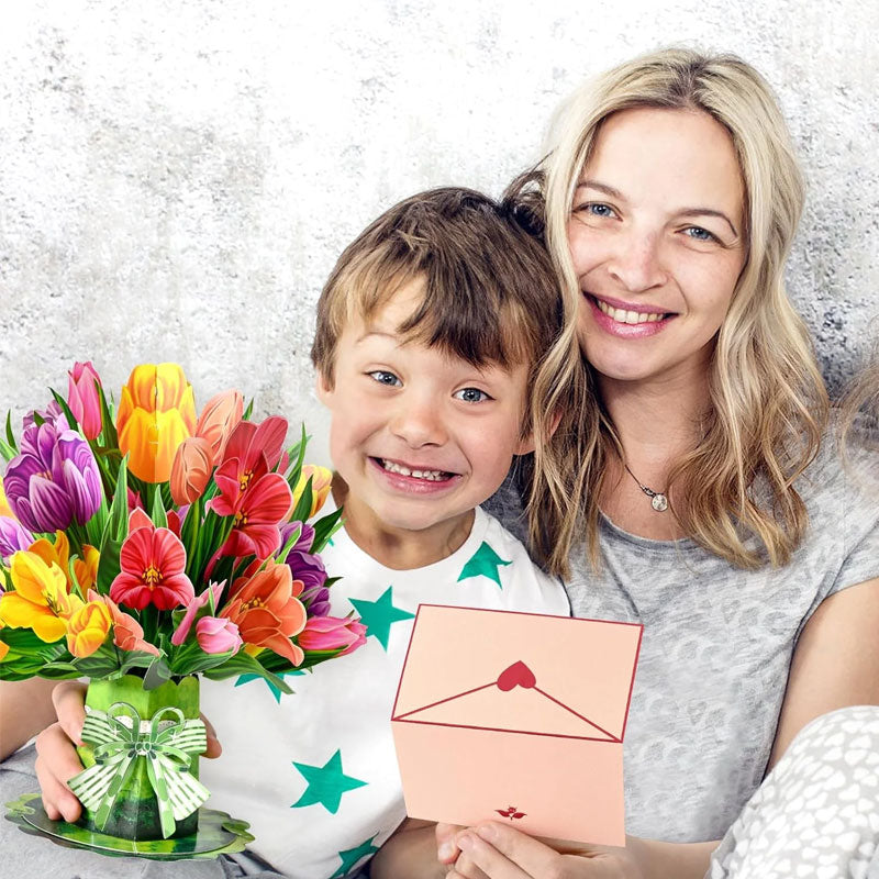 💐 3D Mother's Day Flower Pop-Up Card
