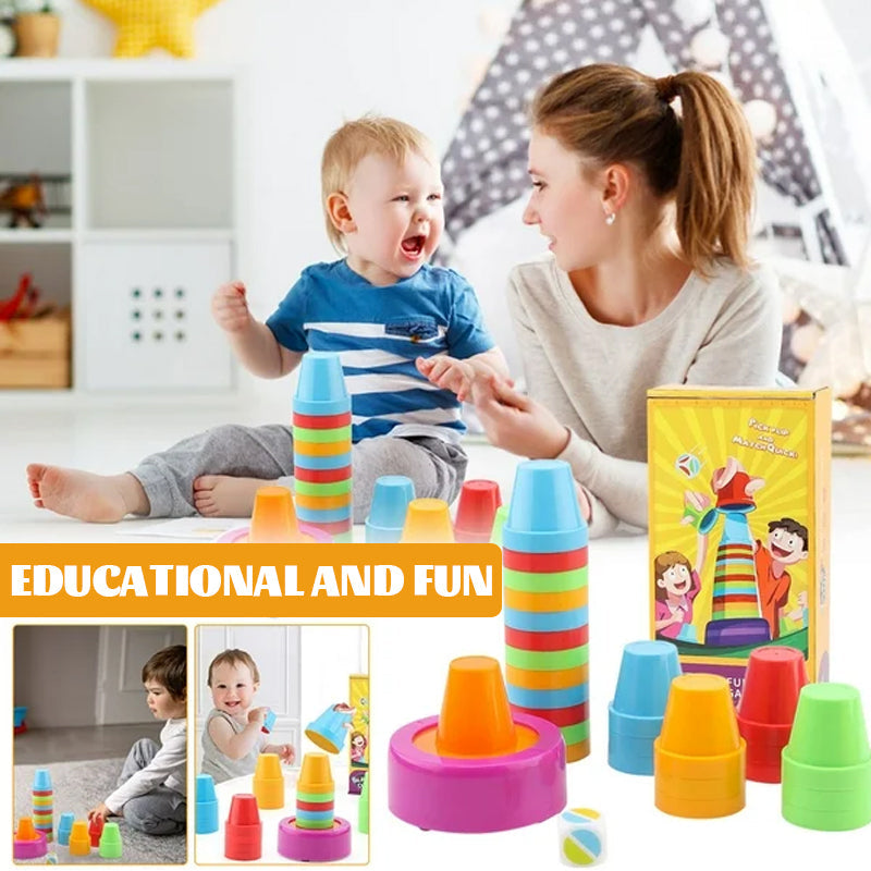 Tabletop Competitive Cup Stacking Game