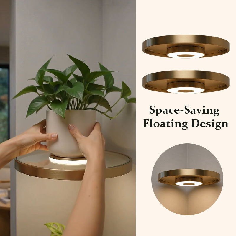 Illuminated Floating Corner Shelf