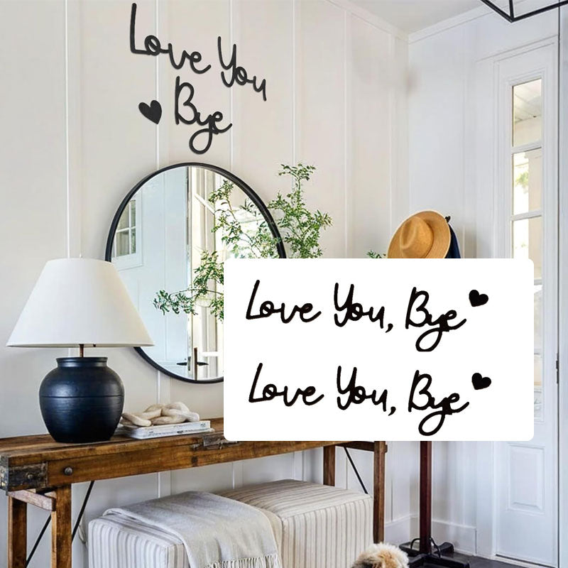 🖤Love You, Bye Vintage Metal Wall Sign