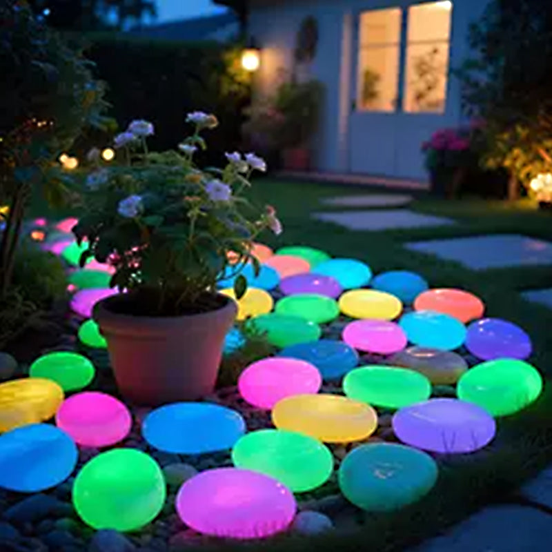 💥Glow-in-the-Dark Garden Pebbles – Decorative Outdoor Landscape Stones for Pathways & Flower Beds ✨🌿
