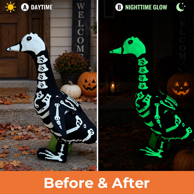 🎃 Halloween  Skeleton Goose Porch Decor Costume