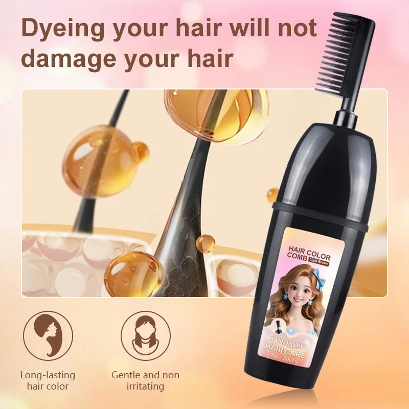 🟧3-in-1 comb for hair coloring | Easy at-home hair coloring with integrated brush