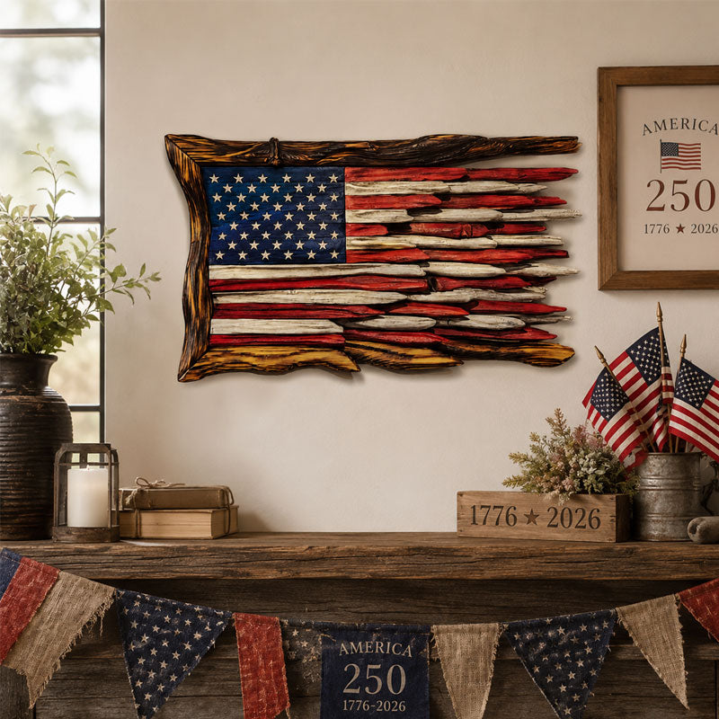 🇺🇸⭐ 250th Anniversary Battle-Worn Flag Wall Art
