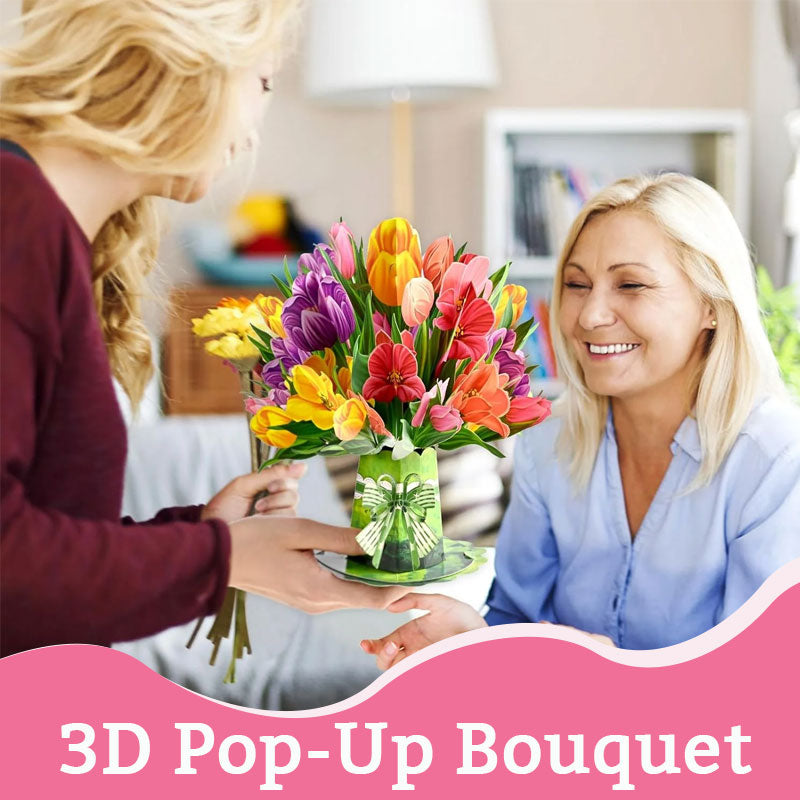 💐 3D Mother's Day Flower Pop-Up Card