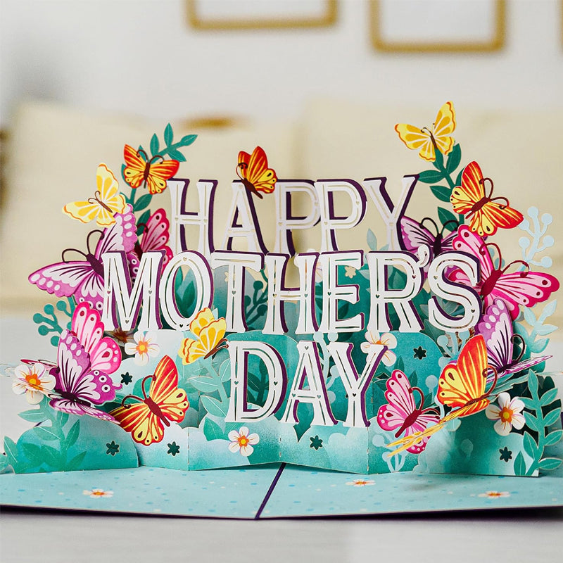 💐 Happy Mother’s Day 3D Butterfly Pop-Up Card