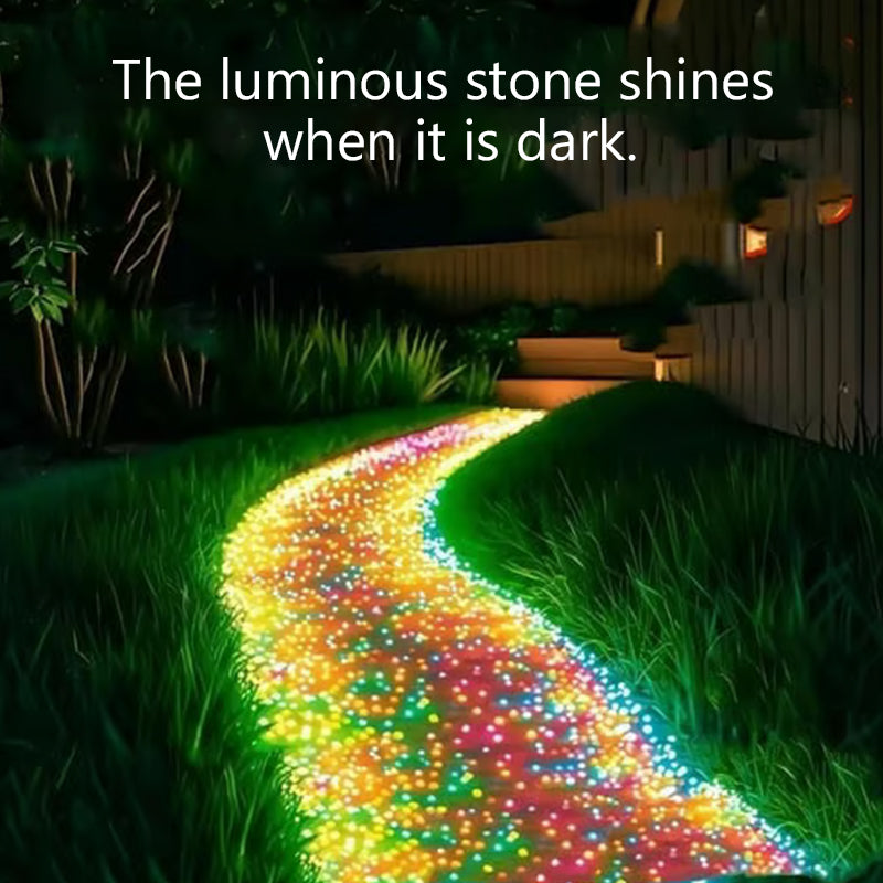 💥Glow-in-the-Dark Garden Pebbles – Decorative Outdoor Landscape Stones for Pathways & Flower Beds ✨🌿