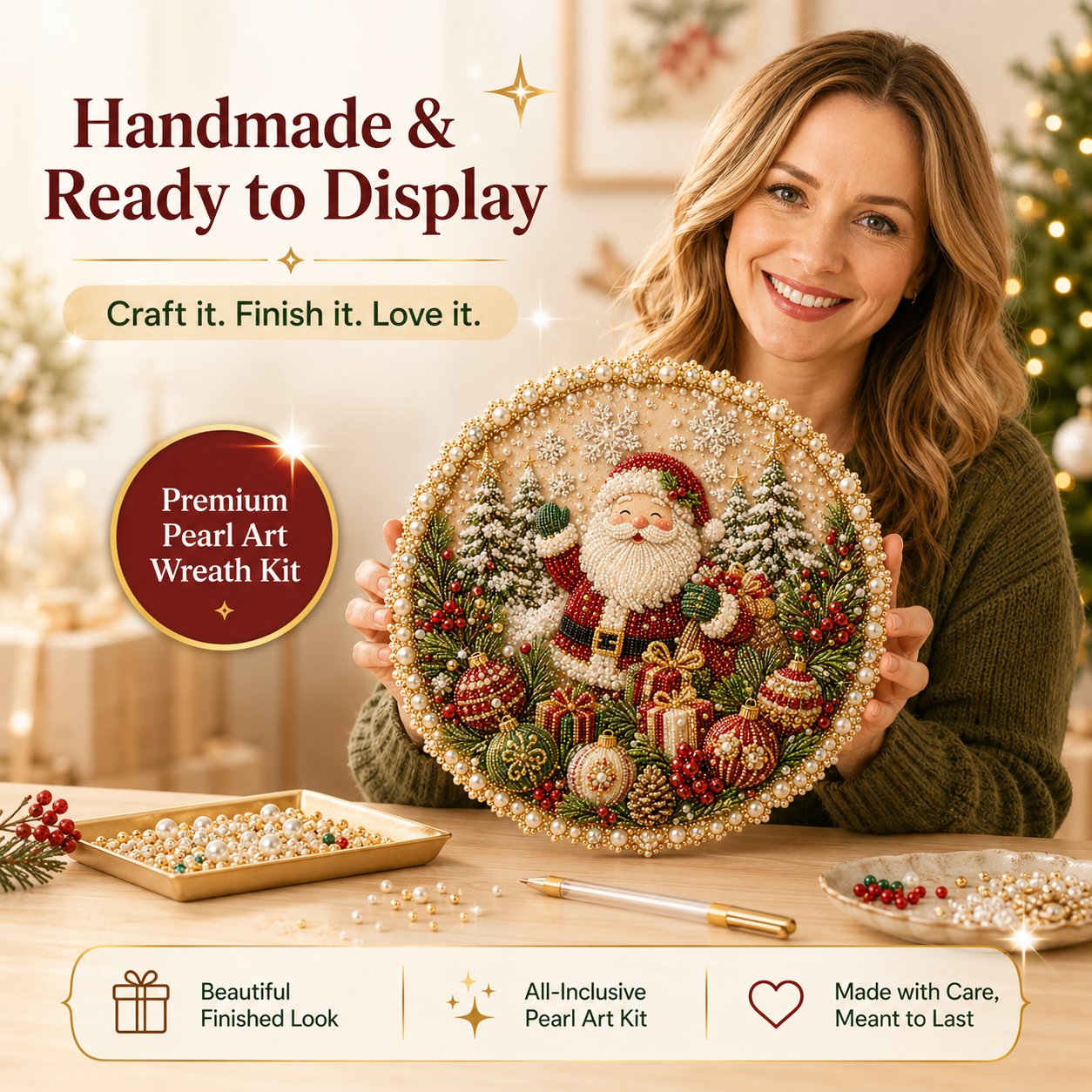 🎄 Christmas Diamond Art Kit – Create Sparkling Holiday Memories With Your Family
