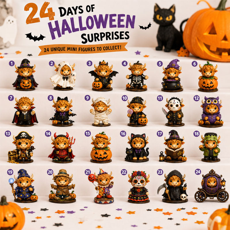 Highland Cow Halloween Countdown Calendar 2026