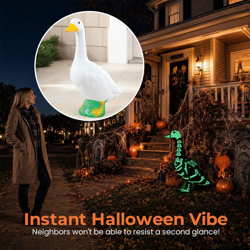 🎃 Halloween  Skeleton Goose Porch Decor Costume