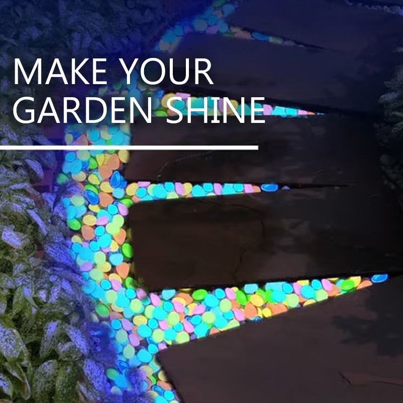 💥Glow-in-the-Dark Garden Pebbles – Decorative Outdoor Landscape Stones for Pathways & Flower Beds ✨🌿