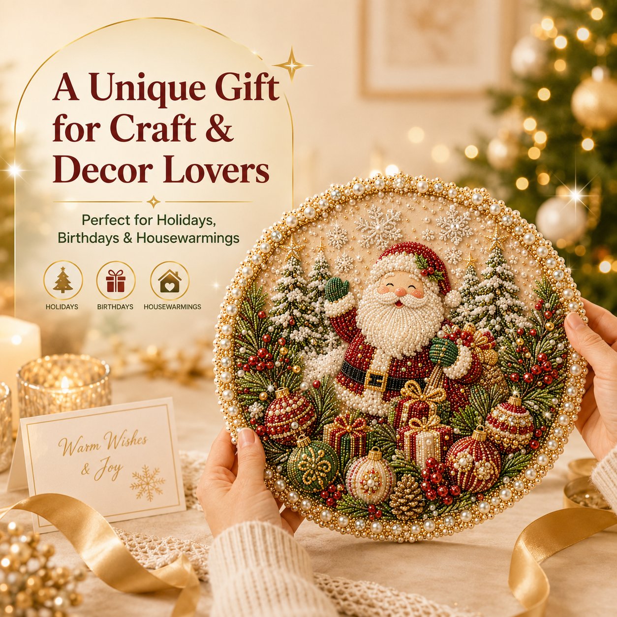🎄 Christmas Diamond Art Kit – Create Sparkling Holiday Memories With Your Family