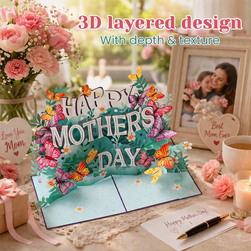 💐 Happy Mother’s Day 3D Butterfly Pop-Up Card