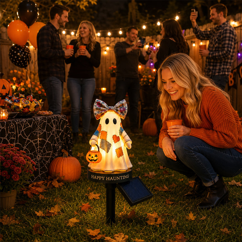 👻 Halloween Solar Ghost Garden Stake Light