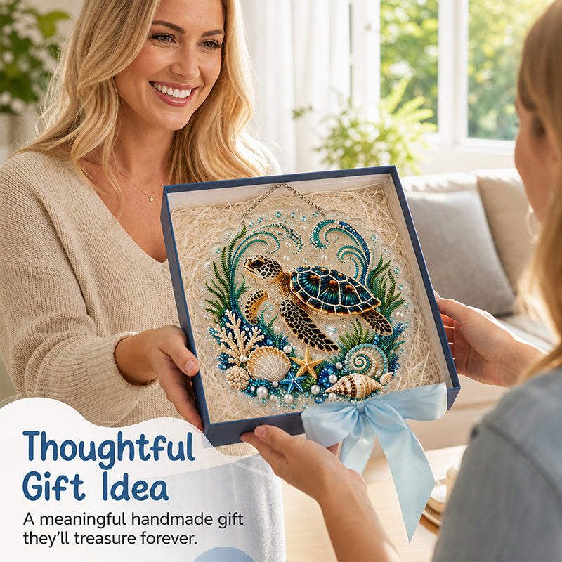 Ocean Dreams Diamond Art Hanging Ornament Kit – DIY Sparkling Coastal Home Decor