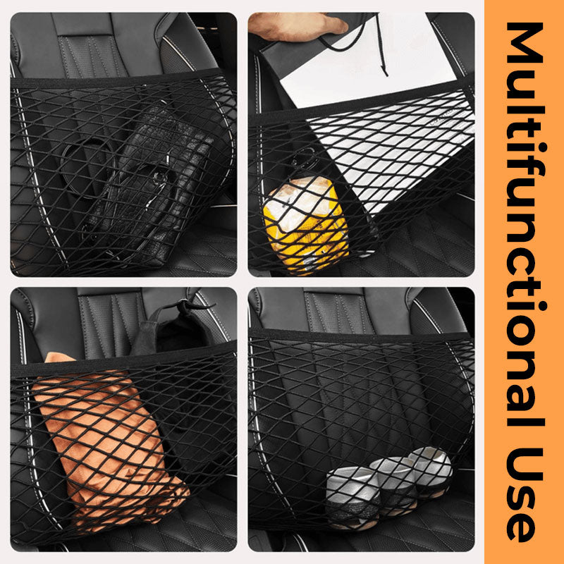 🚗Upgraded Car Seat Storage Mesh Net Organizer – Universal Front Seat Hanging Pocket for Bags, Bottles & Everyday Essentials