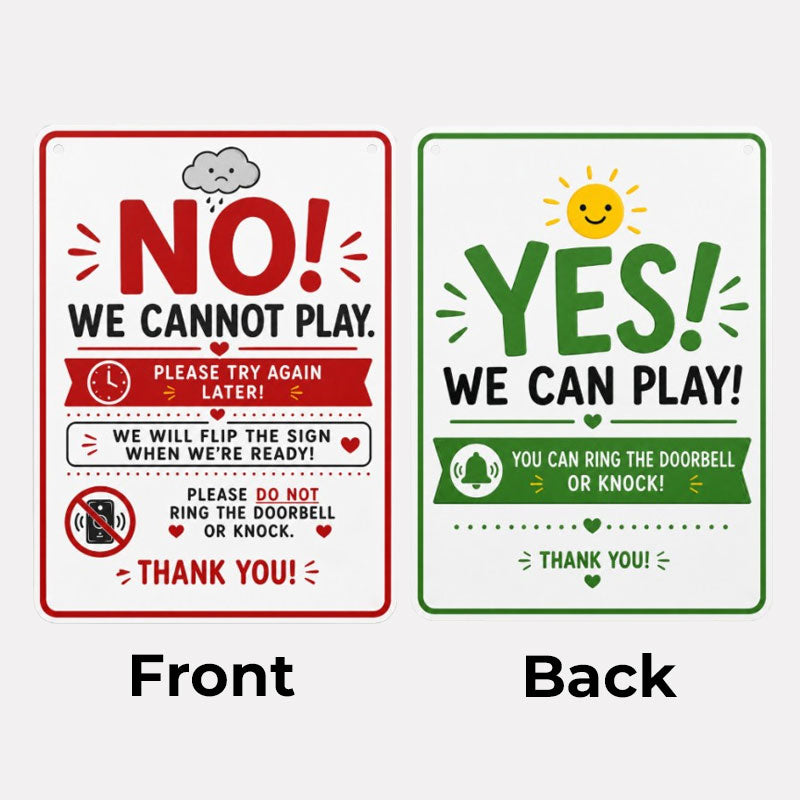 🔥 Funny Reversible Quiet Time Metal Door Sign – Let The Door Do The Talking