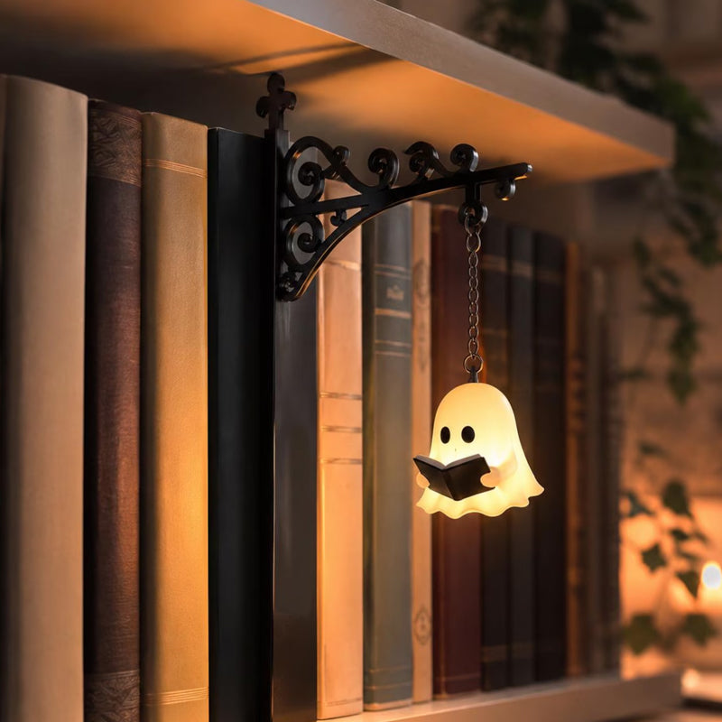 👻 Cozy Ghost Bookshelf Lantern