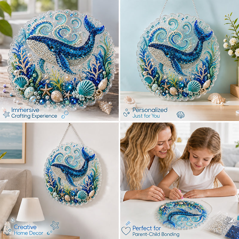 Ocean Dreams Diamond Art Hanging Ornament Kit – DIY Sparkling Coastal Home Decor