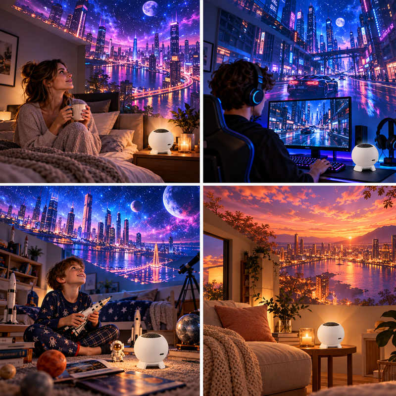 360° Dome Ambient Projection Light