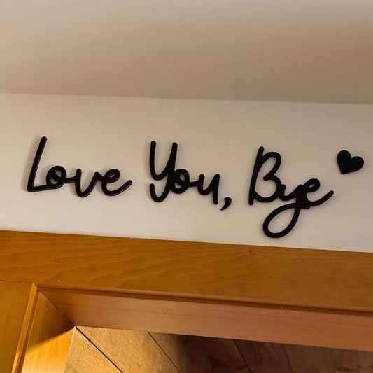 🖤Love You, Bye Vintage Metal Wall Sign